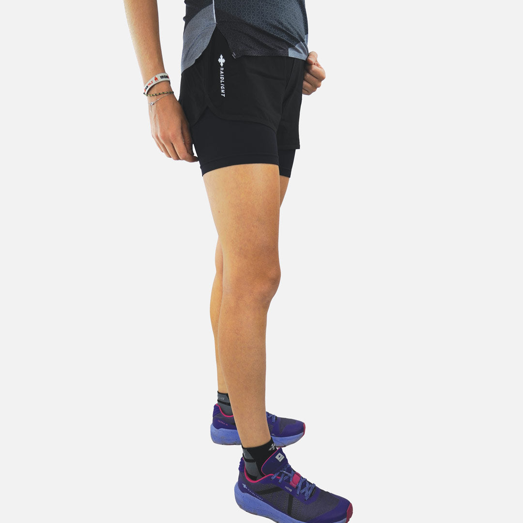 Raidlight Women's R-Light 2in1 Short, trail running shorts, Ultra