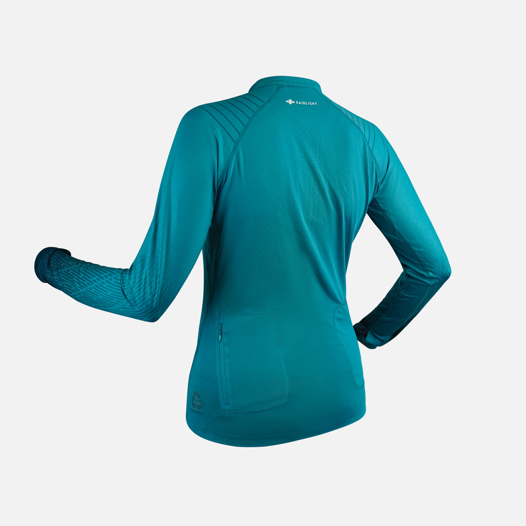 turquoise long sleeve top