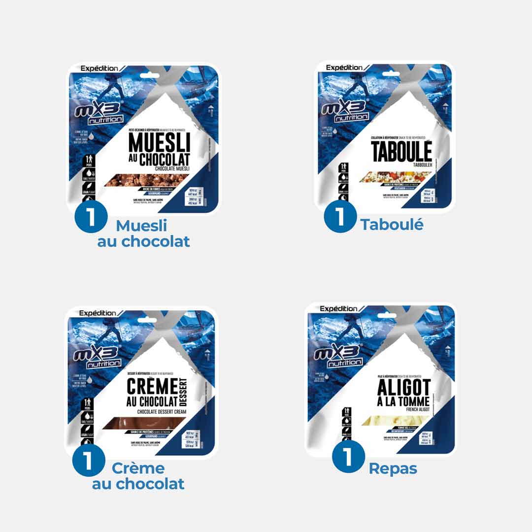 Pack 24 heures aventure végétarien 2 000 Kcal - MX3