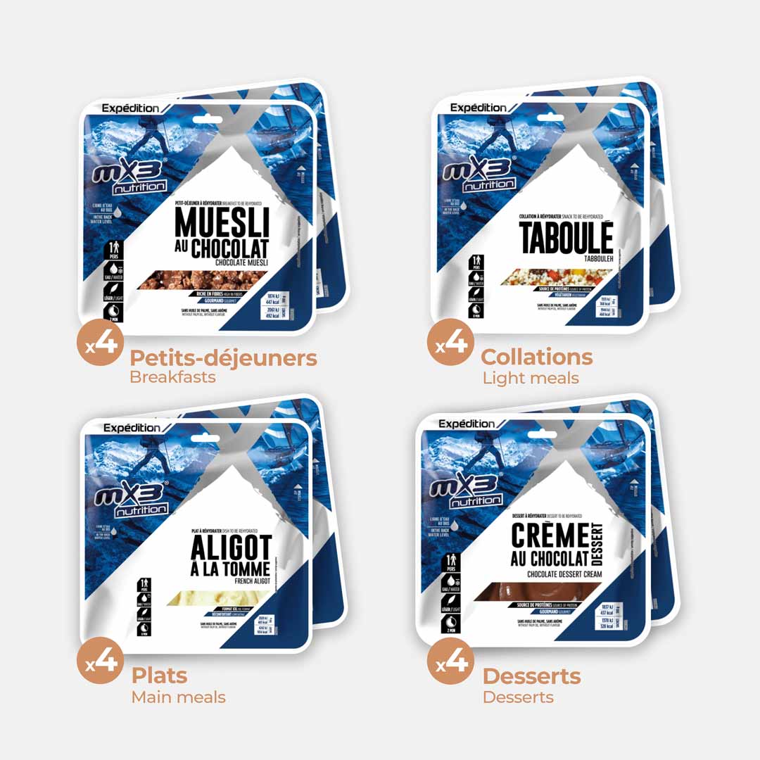 4-day vegetarian desert pack 8,000 Kcal - MX3